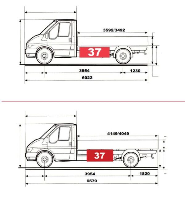 Staubox/Stauksten STB 037, passend für Ford Transit Pritschenwagen ab 2014