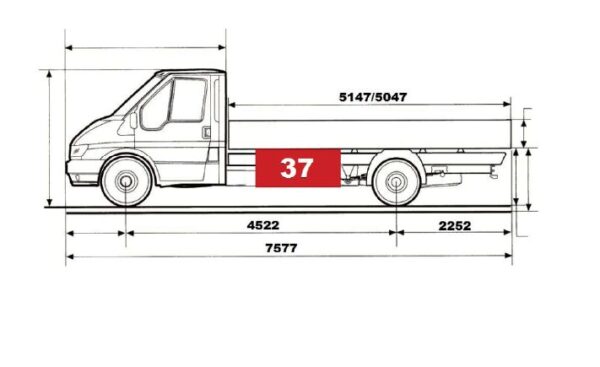 Staubox/Stauksten STB 037, passend für Ford Transit Pritschenwagen ab 2014 – Bild 5