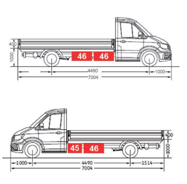 Staubox/Staukasten STB 046, passend für VW Crafter 35+50, Pritschenwagen ab 2017 – Bild 5