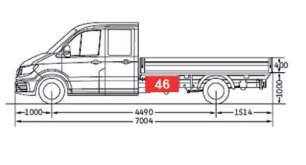 Staubox/Staukasten STB 046, passend für VW Crafter 35+50, Pritschenwagen ab 2017 – Bild 4