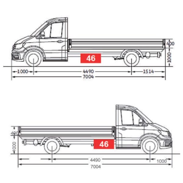 Staubox/Staukasten STB 046, passend für VW Crafter 35+50, Pritschenwagen ab 2017 – Bild 3