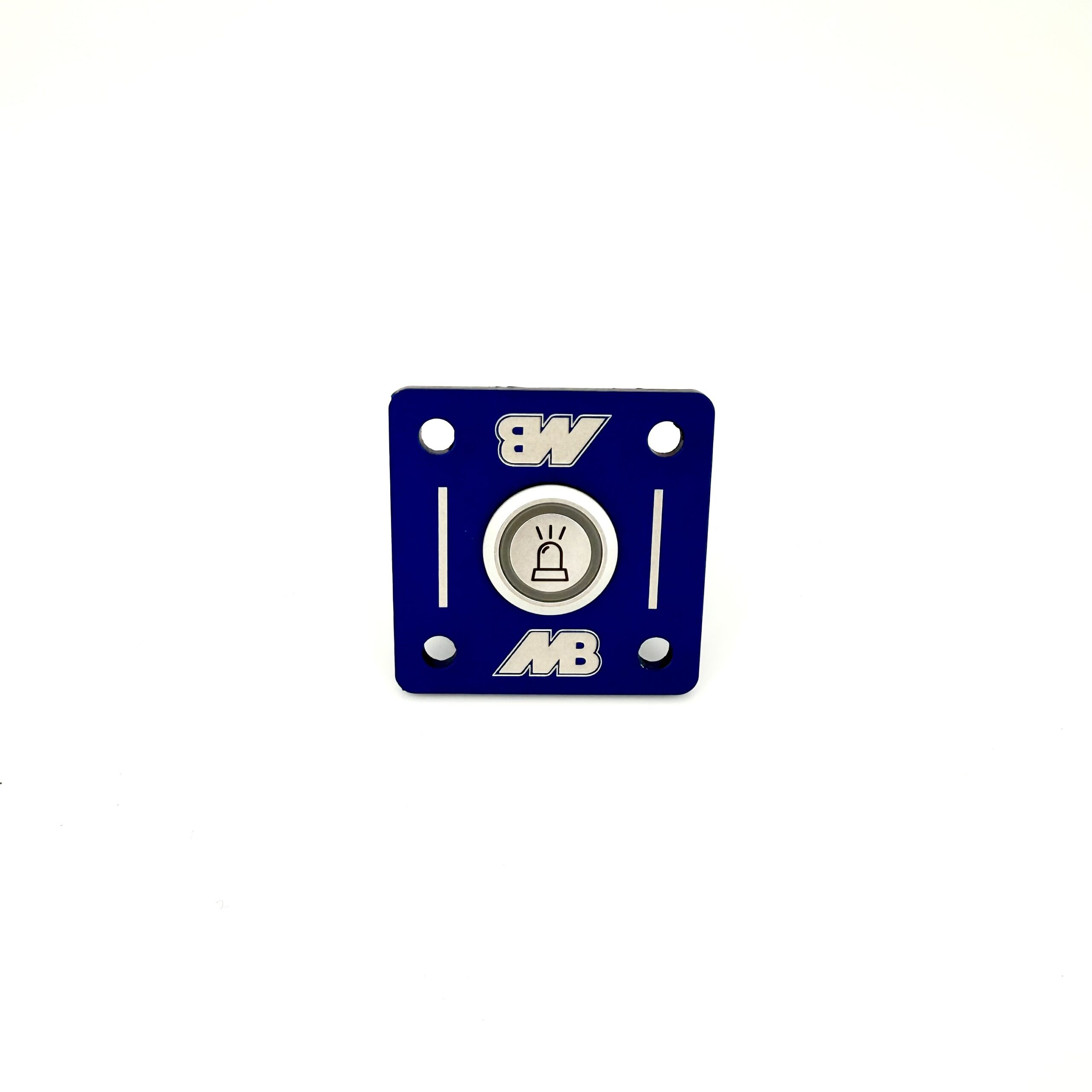 Bedienpanel f. Drucktaster, 1-fach, blau eloxiert, gelasert – Bild 2
