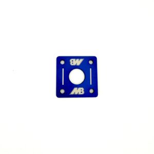 Bedienpanel f. Drucktaster, 1-fach, blau eloxiert, gelasert